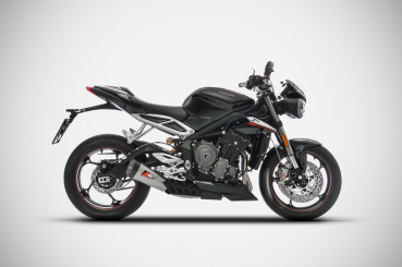 Zard Triumph Street Triple 765, built 2017-2019, short slip-on 3-1, EG ABE